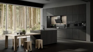 תנור פירוליטי קו עיצוב MattBlack עם ökotherm®, פונקציית פיצה מקצועית של 340°C ו-8 פונקציות נוספות.