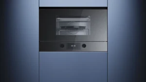 מיקרוגל קומפקטי קו עיצוב GraphiteLine עם 6 פונקציות וגריל – גובה נישה 38 ס"מ ודלת על צירים בצד שמאל