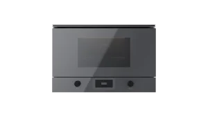 מיקרוגל קומפקטי קו עיצוב GraphiteLine עם 6 פונקציות וגריל – גובה נישה 38 ס"מ ודלת על צירים בצד שמאל