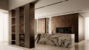 מקרר יין מובנה עם 2 אזורי טמפרטורה לעד 38 בקבוקים ופתיחת דלת בלחיצת כפתור