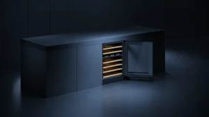 מקרר יין מתחת לשיש עם 2 אזורי טמפרטורה לעד 46 בקבוקים