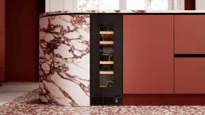 מקרר יין מתחת לדלפק עם 2 אזורי טמפרטורה לעד 17 בקבוקים