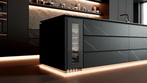 מקרר יין מתחת לדלפק עם 2 אזורי טמפרטורה לעד 17 בקבוקים